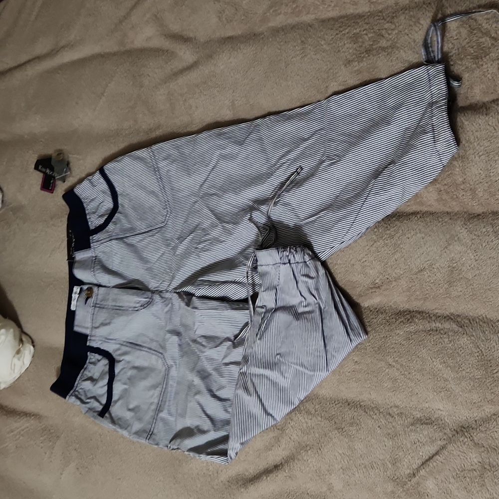 Blue striped pants Size 14 Never worn